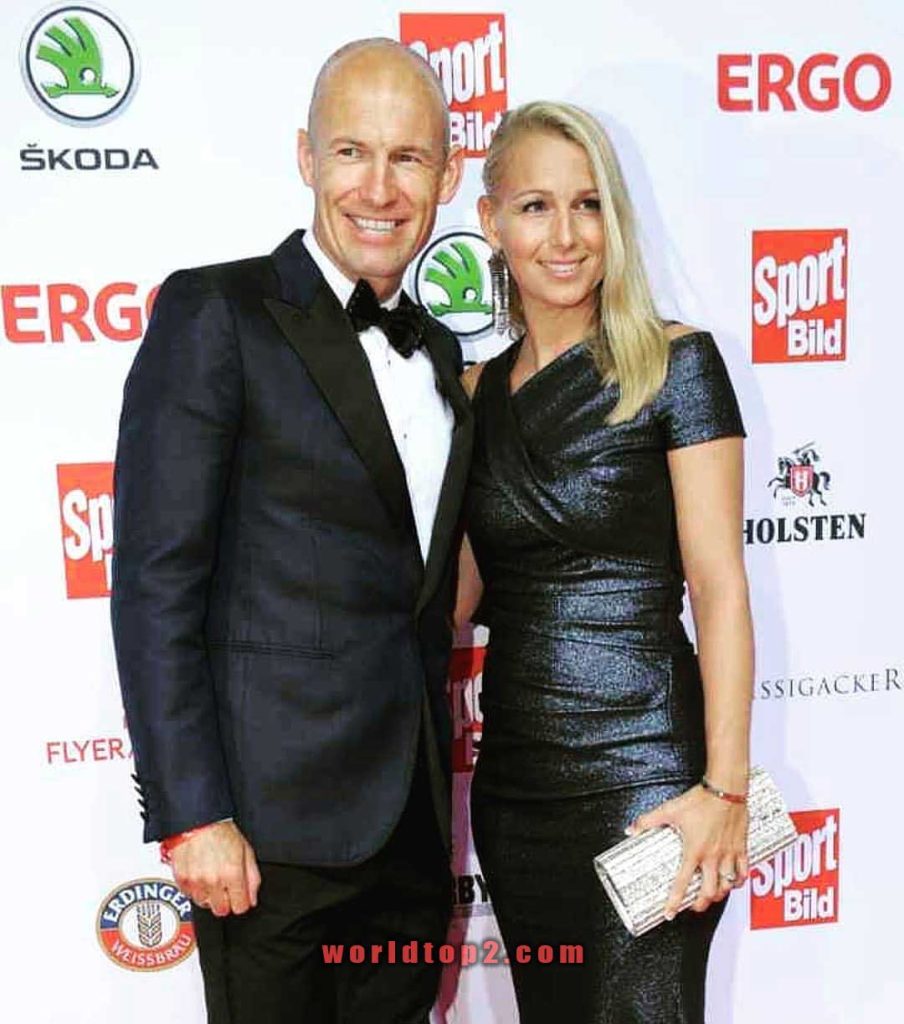 Bernadien Eillert with her husband Arjen Robben